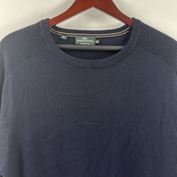 Rodd & Gunn Knit Sweater Merino Wool Dark Navy Blue Men’s XL - Picture 8 of 12